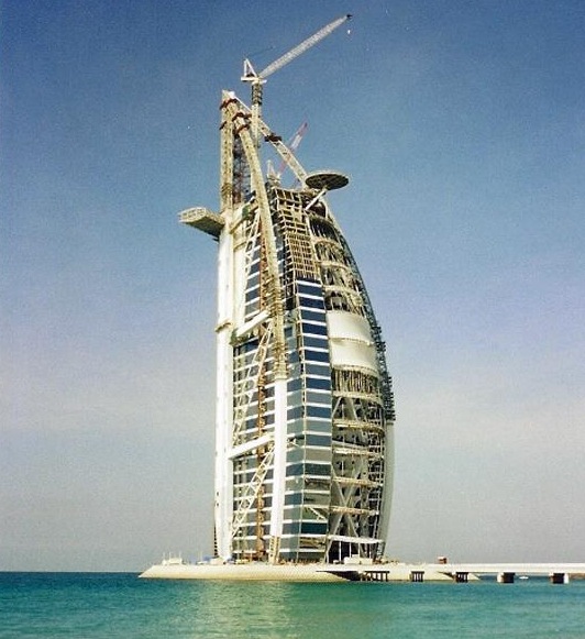 Burj Al Arab Hotel Under Construction in 1998