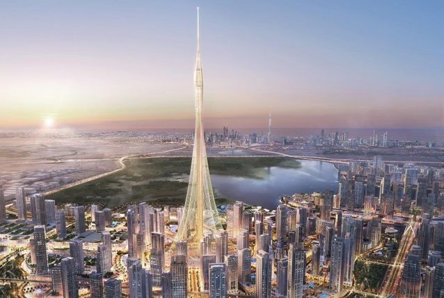 Un nouveau projet de tour encore plus haute que le Burj Khalifa a Dubai.