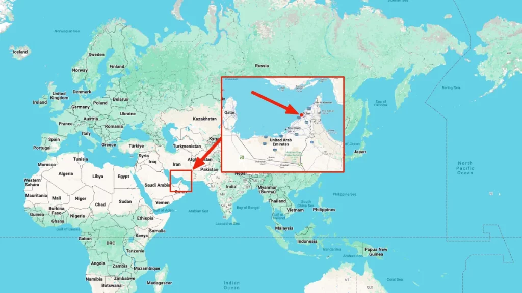 Où se situe Dubaï sur la carte ? Dans quel pays et sur quel continent ? 1 Où se situe Dubaï sur la carte du Monde - Carte Dubaï
