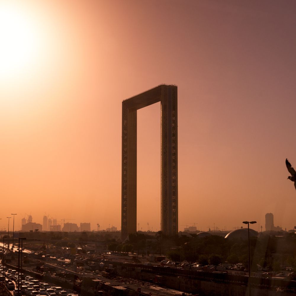 Bur Dubaï : découverte des souks et tours à vent 115 dubai frame coucher du soleil